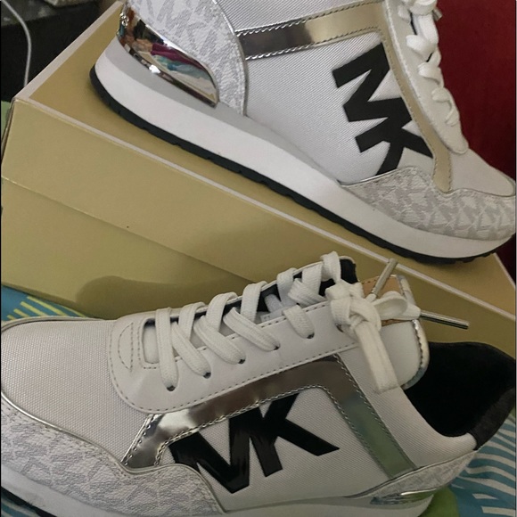 MICHAEL Michael Kors Shoes - Michael Kors Maddy Two-Tone Logo Trainers